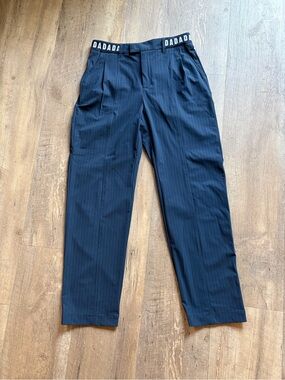 Dada Sport Cassi Pants Navy Pinstripe Stretch Trousers- NWT